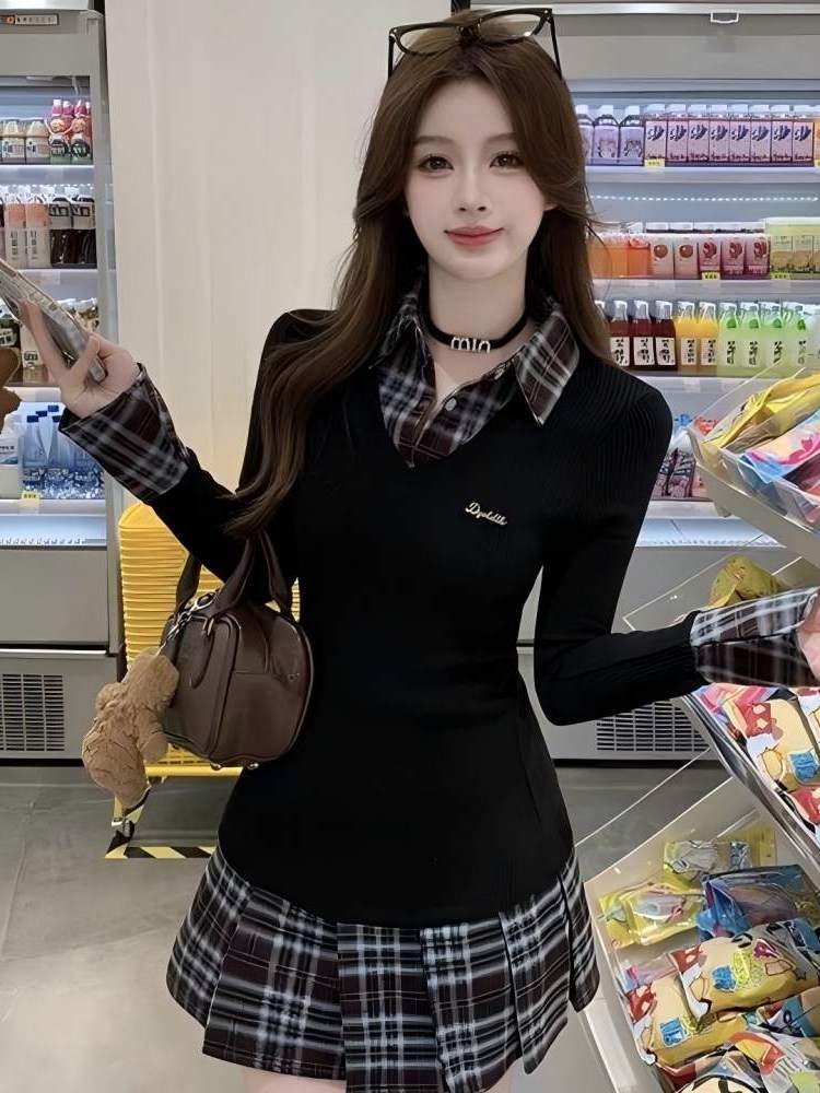 Korean Style A Line Shirt Dress - Koreanischer Stil, schmal geschnittenes Hemdkleid mit