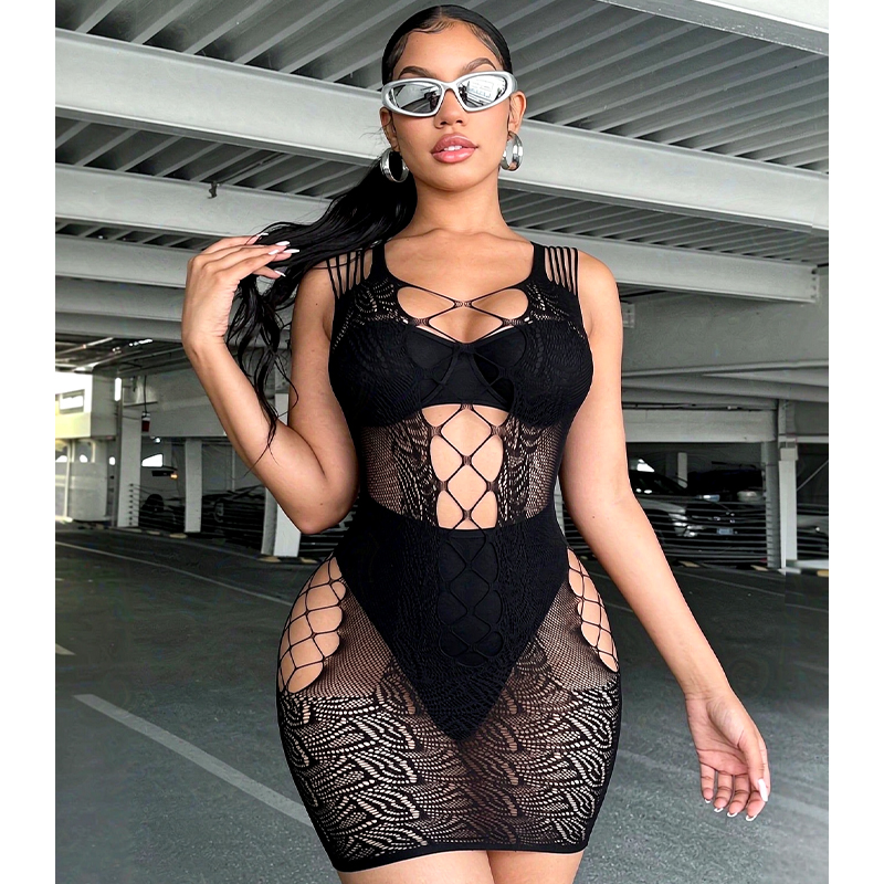Sexy Dessous-Nachtwäsche für D – Sexy Mesh Sheer Bodycon Dress Bewertung und Preis