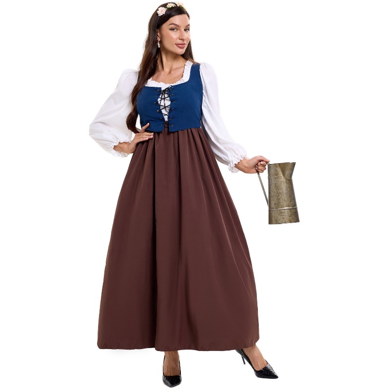 Damen-Vintage-Bauernkostüm, Ob – Tops Bewertung und Preis
