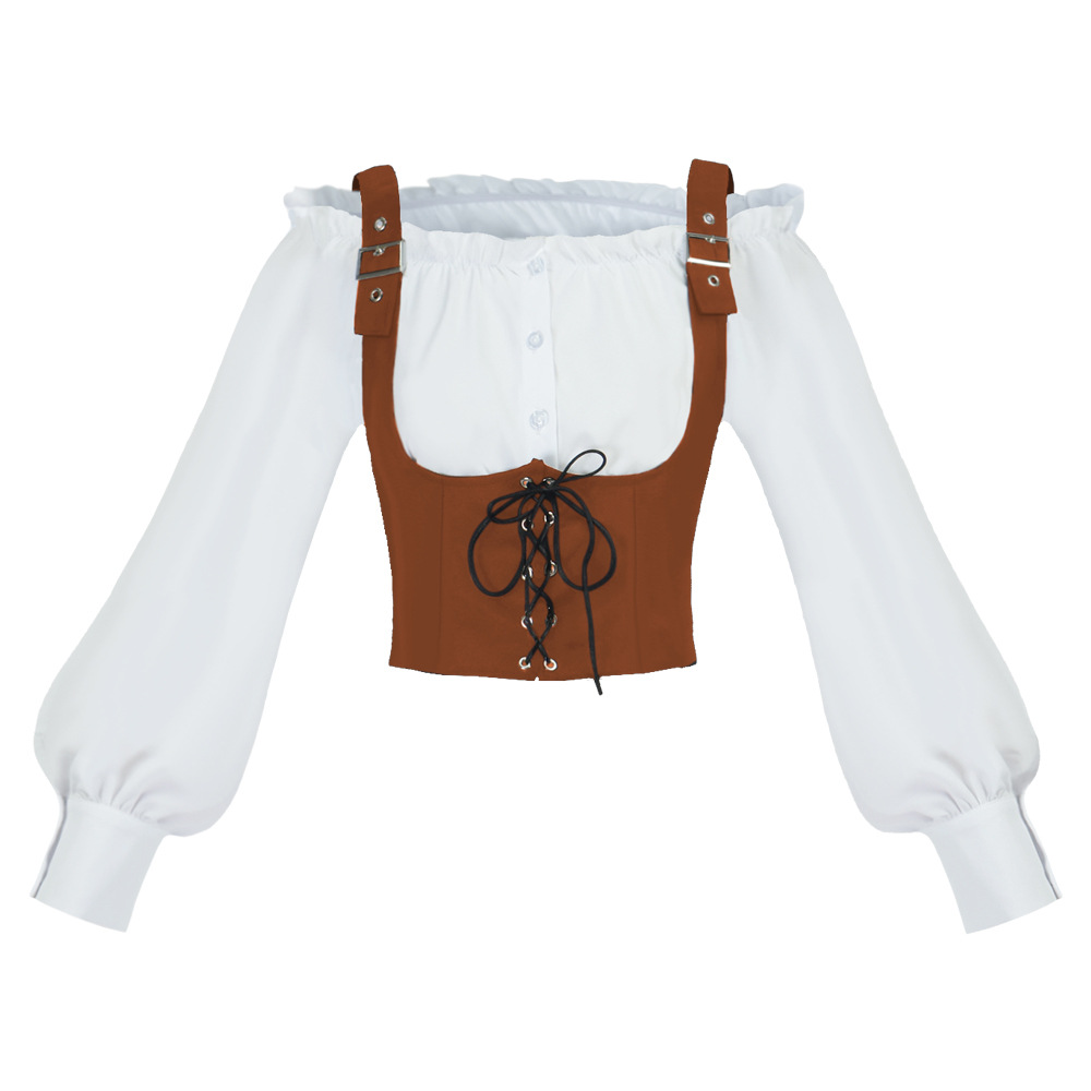 Retro-Bluse im Western-Stil fü – Tops Bewertung und Preis