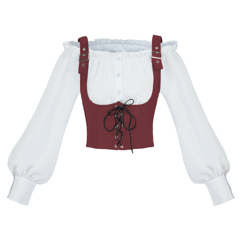 Retro-Bluse im Western-Stil fü – Tops Bewertung und Preis