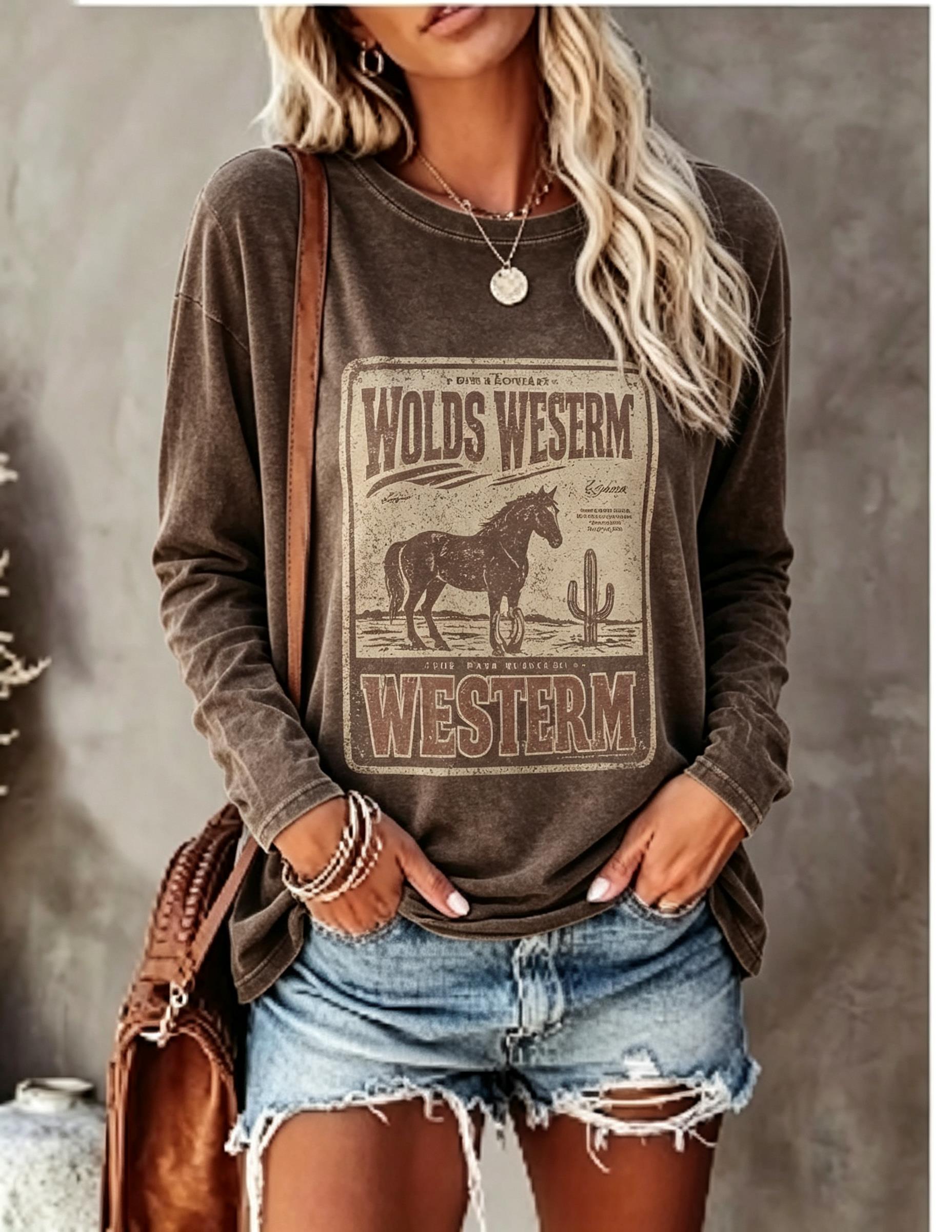 Damen-Langarm-T-Shirt, Vintage – Blouses Bewertung und Preis